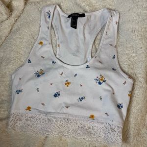 Floral tank crop top